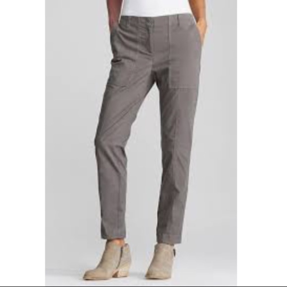 Eileen Fisher Organic Cotton Slim Ankle Pants